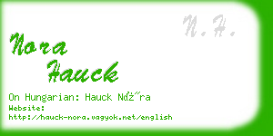 nora hauck business card